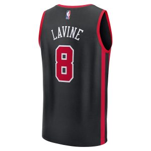 Men’s Chicago Bulls Zach LaVine Fanatics Branded Black Fast Break Jersey – City Edition