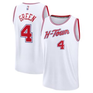 Men’s Houston Rockets Jalen Green Fanatics Branded White Fast Break Jersey – City Edition