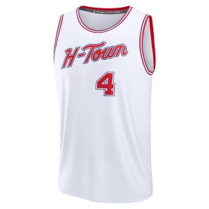 Men’s Houston Rockets Jalen Green Fanatics Branded White Fast Break Jersey – City Edition