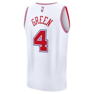 Men’s Houston Rockets Jalen Green Fanatics Branded White Fast Break Jersey – City Edition