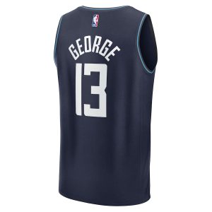 Men’s LA Clippers Paul George Fanatics Branded Navy Fast Break Jersey – City Edition