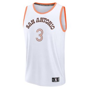 Men’s San Antonio Spurs Keldon Johnson Fanatics Branded White Fast Break Jersey – City Edition