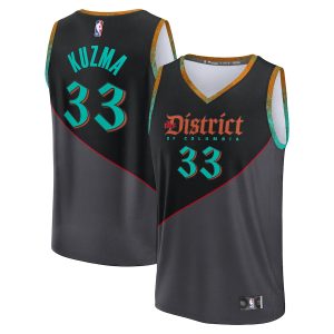 Men’s Washington Wizards Kyle Kuzma Fanatics Branded Black Fast Break Jersey – City Edition