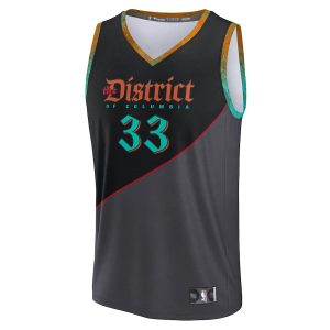 Men’s Washington Wizards Kyle Kuzma Fanatics Branded Black Fast Break Jersey – City Edition