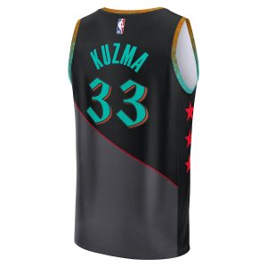 Men’s Washington Wizards Kyle Kuzma Fanatics Branded Black Fast Break Jersey – City Edition