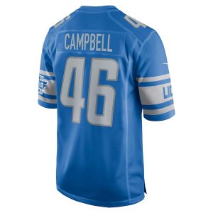Men’s Detroit Lions Jack Campbell Nike Blue 2023 NFL Draft First Round Pick Game Jersey