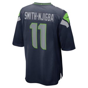 Men’s Seattle Seahawks Jaxon Smith-Njigba Nike College Navy 2023 NFL Draft First Round Pick Game Jersey