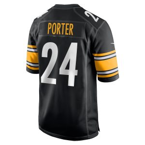 Men’s Pittsburgh Steelers Joey Porter Jr. Nike Black 2023 NFL Draft Pick Game Jersey