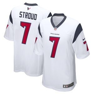 Men’s Houston Texans CJ Stroud Nike White 2023 NFL Draft First Round Pick Game Jersey