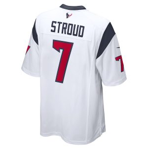 Men’s Houston Texans CJ Stroud Nike White 2023 NFL Draft First Round Pick Game Jersey