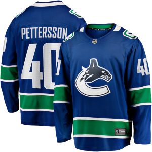 Men’s Vancouver Canucks Elias Pettersson Fanatics Branded Blue Home Breakaway Jersey