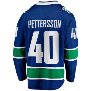 Men’s Vancouver Canucks Elias Pettersson Fanatics Branded Blue Home Breakaway Jersey