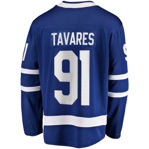 Men’s Toronto Maple Leafs John Tavares Fanatics Branded Blue Captain Patch Home Breakaway Jersey