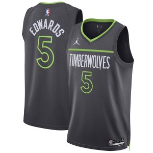 Unisex Minnesota Timberwolves Anthony Edwards Jordan Brand Charcoal Swingman Jersey – Statement Edition