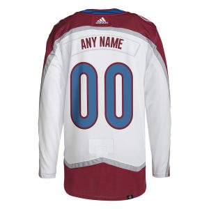 Men’s Colorado Avalanche adidas White Away Primegreen Authentic Custom Jersey