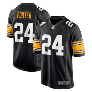 Men’s Pittsburgh Steelers Joey Porter Jr. Nike Black Alternate Game Jersey