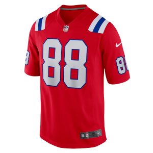 Men’s New England Patriots Mike Gesicki Nike Red Alternate Game Jersey