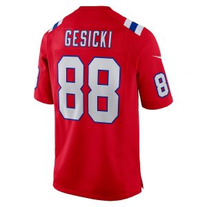 Men’s New England Patriots Mike Gesicki Nike Red Alternate Game Jersey