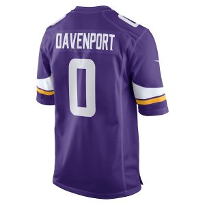 Men’s Minnesota Vikings Marcus Davenport Nike Purple Team Game Jersey