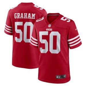 Men’s San Francisco 49ers Jalen Graham Nike Scarlet Team Game Jersey