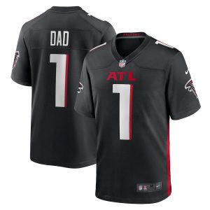 Men’s Atlanta Falcons Number 1 Dad Nike Black Game Jersey