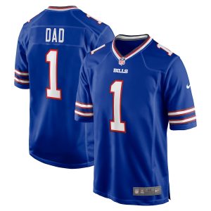 Men’s Buffalo Bills Number 1 Dad Nike Royal Game Jersey