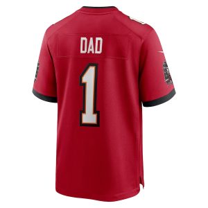 Men’s Tampa Bay Buccaneers Number 1 Dad Nike Red Game Jersey
