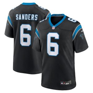 Men’s Carolina Panthers Miles Sanders Nike Black Team Game Jersey