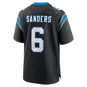 Men’s Carolina Panthers Miles Sanders Nike Black Team Game Jersey