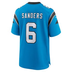 Men’s Carolina Panthers Miles Sanders Nike Blue Team Game Jersey