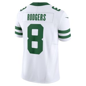 Men’s New York Jets Aaron Rodgers Nike White Vapor F.U.S.E. Limited Jersey