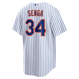 Men’s New York Mets Kodai Senga Nike White/Royal Home Replica Player Jersey