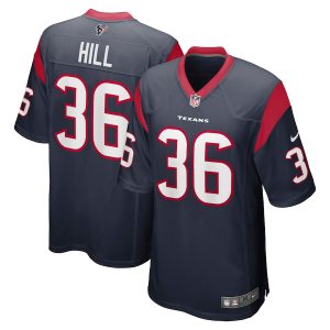 Men’s Houston Texans Brandon Hill Nike Navy Team Game Jersey