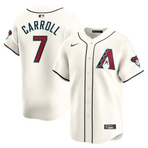 Men’s Arizona Diamondbacks Corbin Carroll Nike White Home Limited Player Jersey