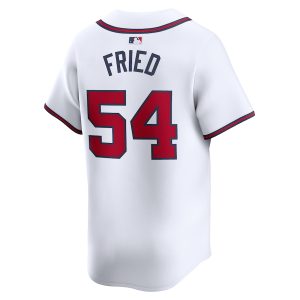 Men’s Atlanta Braves Max Fried Nike White Home Limited Player Jersey