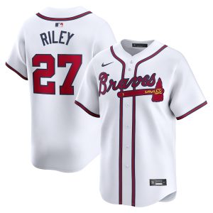 Men’s Atlanta Braves Austin Riley Nike White Home Limited Player Jersey