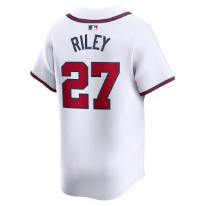 Men’s Atlanta Braves Austin Riley Nike White Home Limited Player Jersey