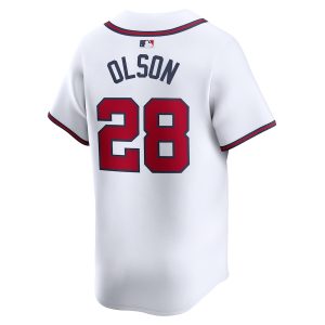 Men’s Atlanta Braves Matt Olson Nike White Home Limited Player Jersey