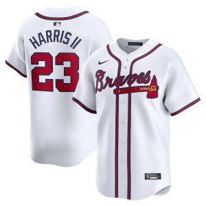 Men’s Atlanta Braves Michael Harris II Nike White Home Limited Player Jersey