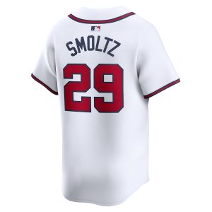 Men’s Atlanta Braves John Smoltz Nike White Home Limited Player Jersey