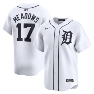 Men’s Detroit Tigers Austin Meadows Nike White Home Limited Player Jersey