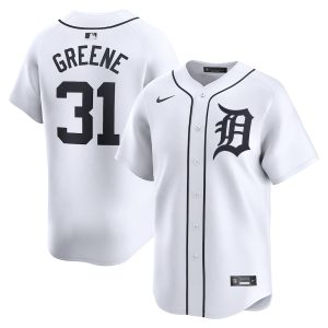 Men’s Detroit Tigers Riley Greene Nike White Home Limited Player Jersey