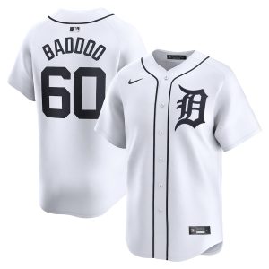 Men’s Detroit Tigers Akil Baddoo Nike White Home Limited Player Jersey