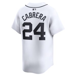 Men’s Detroit Tigers Miguel Cabrera Nike White Home Limited Player Jersey