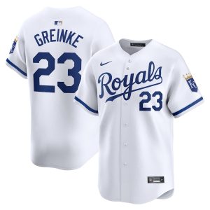 Men’s Kansas City Royals Zack Greinke Nike White Home Limited Player Jersey