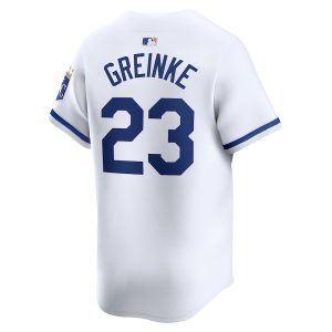 Men’s Kansas City Royals Zack Greinke Nike White Home Limited Player Jersey