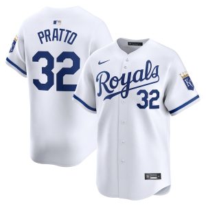 Men’s Kansas City Royals Nick Pratto Nike White Home Limited Player Jersey