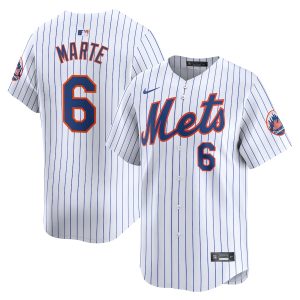 Men’s New York Mets Starling Marte Nike White Home Limited Player Jersey