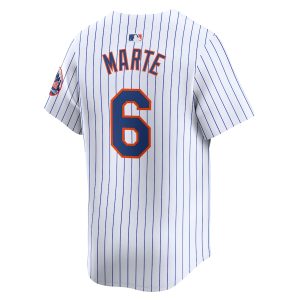 Men’s New York Mets Starling Marte Nike White Home Limited Player Jersey