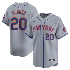 Men’s New York Mets Pete Alonso Nike Gray Away Limited Player Jersey